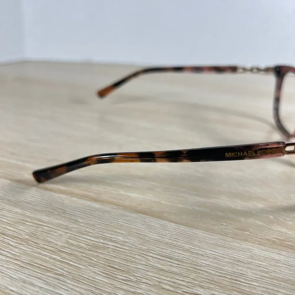 Michael Kors MK8018 Sabina IV Eyeglasses Pink Tortoise Chain Link 52-15-135
